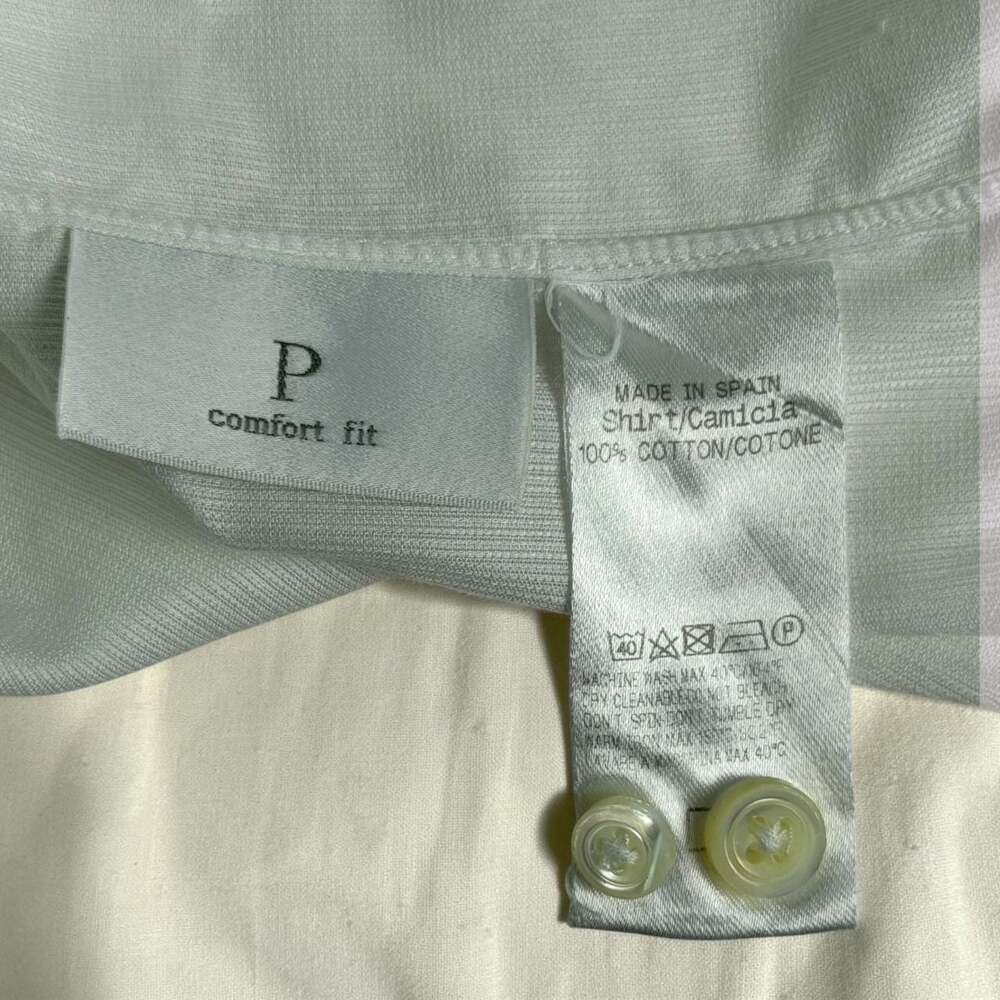 Ermenegildo Zegna Su Misura White Dress Shirt French Cuff 100% Cotton Made Spain - Picture 5 of 6